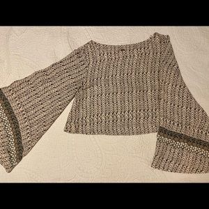 Free People bell sleeve midi blouse